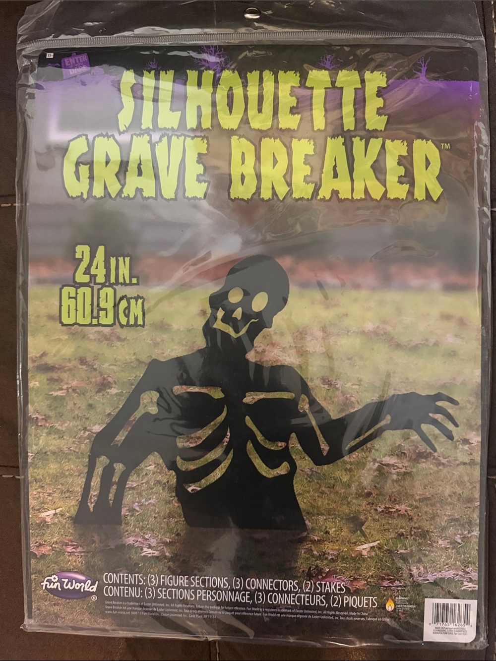 Silhouette Grave Breaker Halloween Yard Decoration - Black by